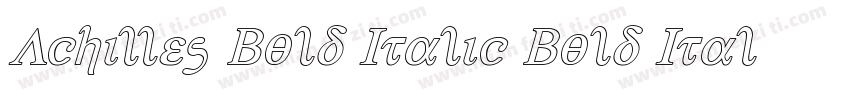 Achilles Bold Italic Bold Italic字体转换